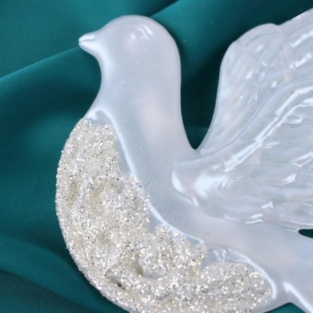 Jewelry decoration "Glub glitter" 10x10.5 cm, white-1
