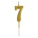 Candle in a cake on a skewer, number 7, gold, 4.5x2.5 cm