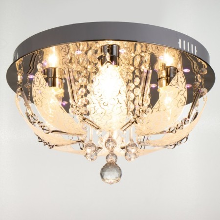 Svetogor chandelier "Grodno" 4x60W E27 LED lighting chrome 40x40cm