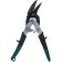 Kraftool Bulldog metal scissors, reinforced, 2k handles, left cut, 260 mm