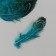 Decorative pheasant feather "Rice. Blue" set 20 pcs h = 5-7 cm