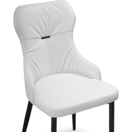 Neli Metal/Ecokozha, Black/White 49x60x90 cm stool-4