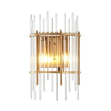 Wall lamp SIA 2XE14 40W, size 25x12.5x39 cm, bronze color