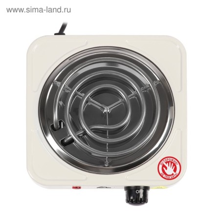 Electric tile Luazon LHP-001, 1 burner, 1000 watts, heater spiral, white-3