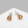 Earrings with rhinestones "Pusets" radiance, circle, d = 0.5, gold color in gold