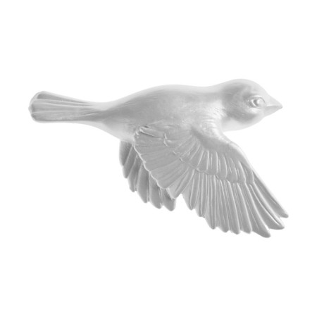 Wall decoration, plaster panel "birds" 3 pcs, silver-4
