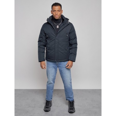 Sports male winter, size 58, dark blue color-9