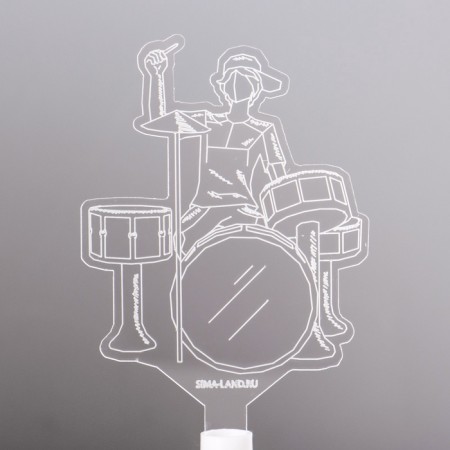 Light "Drummer" LED RGB 6 colors from batteries LR1130, 3pc 7x10.5 cm Risalux-5
