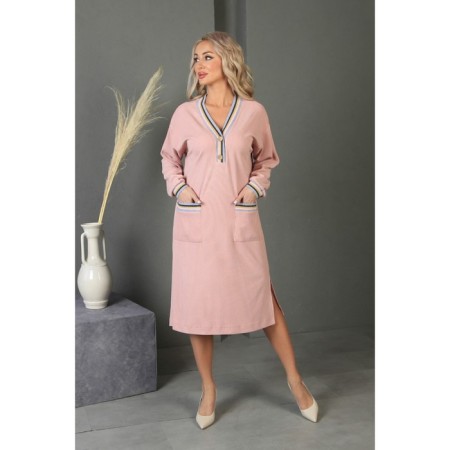 Women's dress, size 50, pink color-3