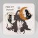 Set of icons (2 pcs.) "Cats on the Moon", color in gold