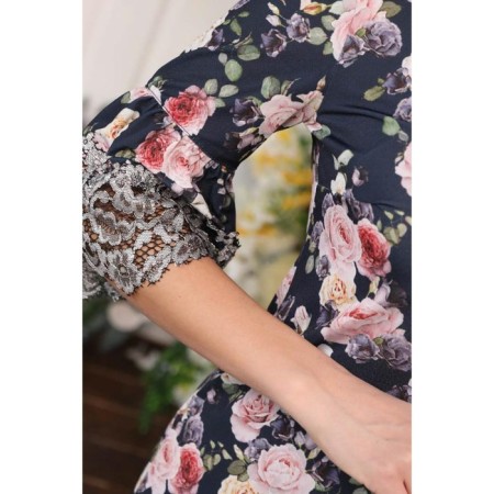 Female dress, size 44, blue color-10