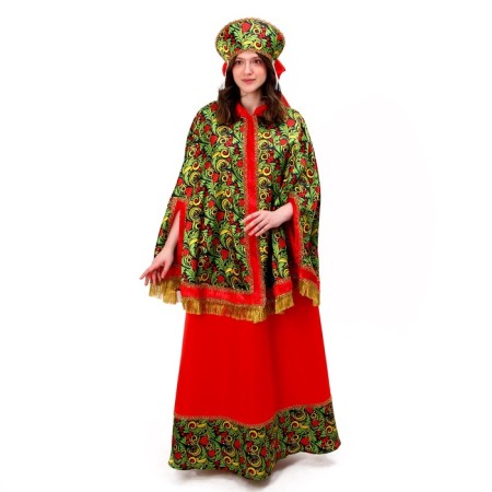 Carnival costume "Folk festivities Ryabin Bunnies" Nabbage, Kokoshnik, Skirt, rr52-58-1