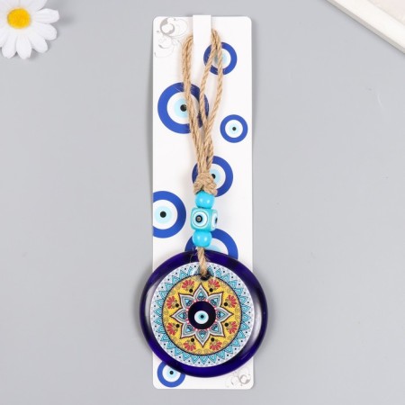 Suspension from the evil eye "Mehendi Flower" 9x1.5x13 cm-3