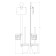 Bar with three accessories for a toilet 72 cm, matte glass, chrome, artwelle