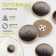 A set of buttons, 4 punctures, d = 25 mm, 5 pcs, the color is gray gradient