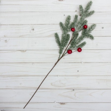 Decor "Winter Dreams" Berries on Snow Elt, 50 cm-1