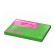 Block with a sticky edge paper 100x75 mm, Erichkrause "Neon", 100 sheets green
