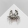 Brooch "Crab" sea, blue color in black silver