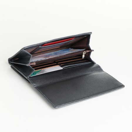 Women's wallet on magnets, blue color-4