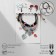 Bracelets "Demetrons" leaves with beads, black-beige color, 8 cm