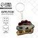 A wooden key key "100% boys", 4.6 x 3, 6 cm