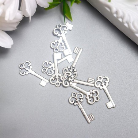 Suspension "Key", color silver 2x1 cm-2