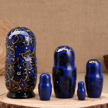 Matryoshka "Chamomile", purple, 5-doll, 19 cm-3