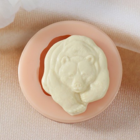Mold Silicon "The Bear is on" 4.3x3.5x0.5 cm