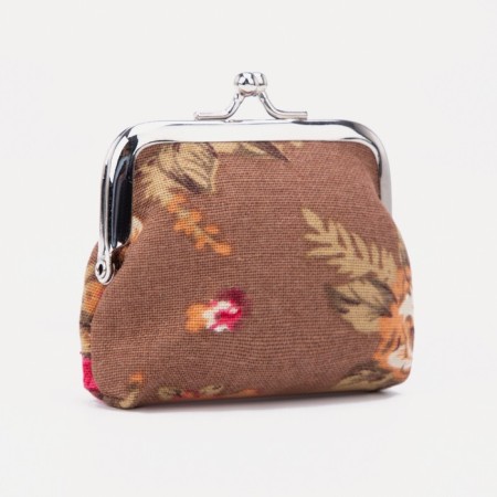 Women's wallet on the farmar, brown color-1