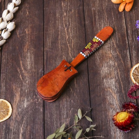 Musical instrument tree "Castanet with a pattern" 4x5x23 cm-4