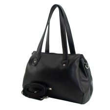 Female bag, artificial leather, black 35x8x24 cm