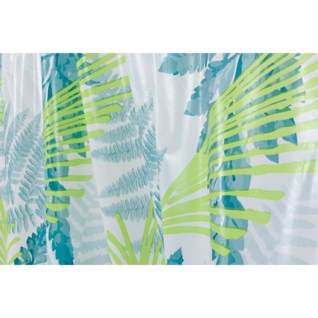 Foliage bathroom curtains, 180x200 cm, PVC, green color-3