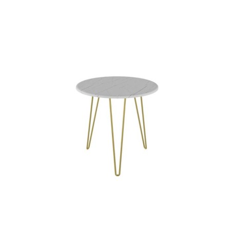 Journal table "Reed Gold 530", 550 × 550 × 550 mm, color white marble-3