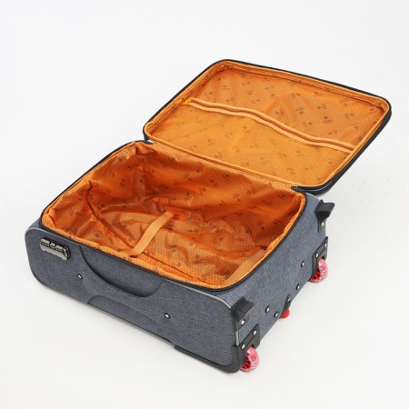 Small suitcase 24 "On the zipper, code castle, with extension, the color is gray-8