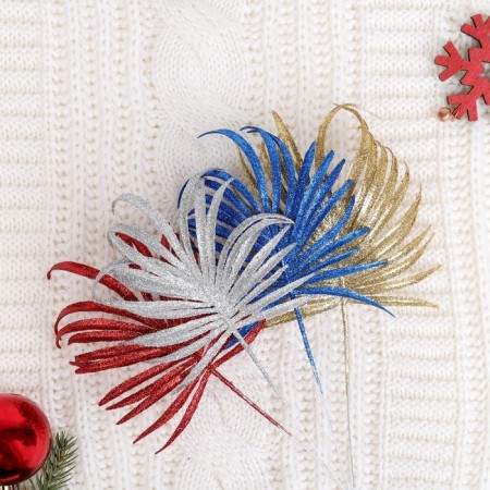 Decor shine "Palm leaves" 20 cm, mix-2