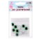 Elose -based eyes, set of 10 pcs., Size 1 pc. - 12 mm, green color with sparkles
