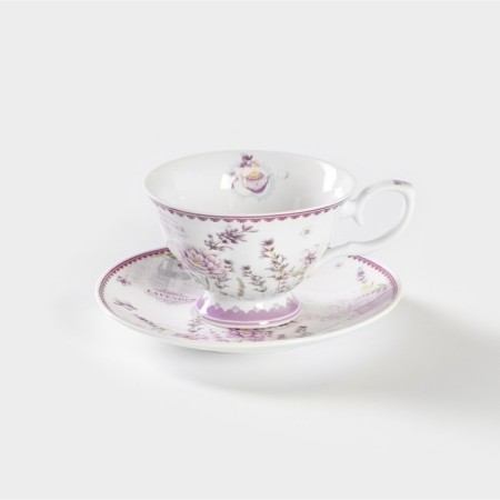 Tea couple ceramic "Provence", 2 items: a cup 230 ml, a saucer d = 15 cm
