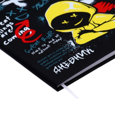 Universal diary for grade 1-11 Street Style, solid cover, artificial leather, silkography, lies, 80 g/m2-2