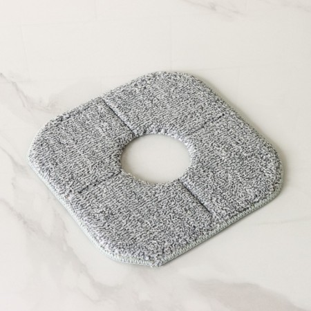 Square Raccoon, with a neckline, 21 × 21 cm, microfiber, gray color.-4