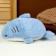 Soft toy "Cat" in a shark costume, 25 cm, blue color