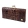 Purse with frame lock Loricata Brun, brown color