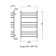 Water heated towel rail Domoterm "Laura", P9, 9 crossbars, 500 x 700 mm, chrome
