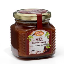 Natural honey with chaga, 330 g, glass