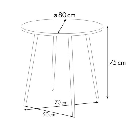 Dining Polini Home London, Concrete-White Color-8