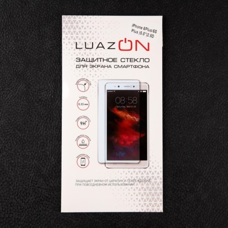 Protective glass 2.5d Luazon for iPhone 6 Plus/6s Plus (5.5 "), full glue-9