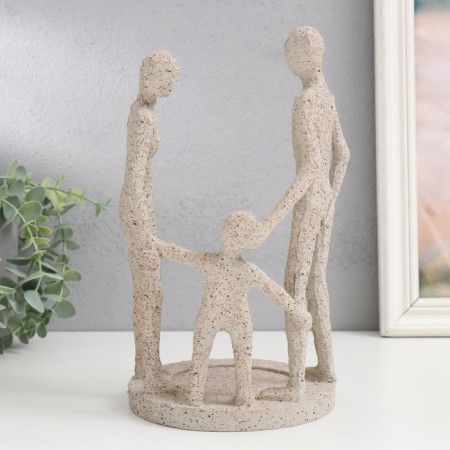 Souvenir Polystone stand "Sandless people. Family circle" D-8.5 cm 24.5x14x14 cm-2