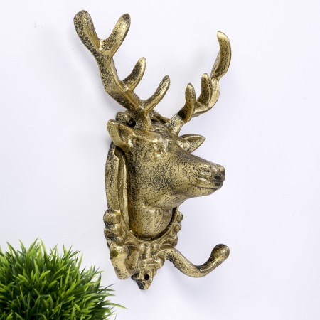 Decorative metal hooks "Golden Deer" 22.5x18.5x9.5 cm-1