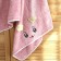 Towel, size 70x140 cm, lingonberry color
