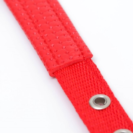 Collar "Comfort" Combined, 45 x 2 cm, Osh 30-39 cm, red-8