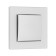 Tot Matte Glass switch, 10 a, 1 cl., Hidden, glass, silver